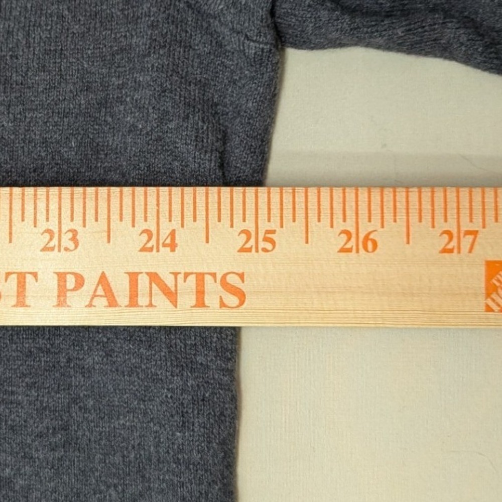 Eddie Bauer Mens TXL Charcoal Gray Cotton Merino Wool V-Neck Sweater Tall XL - Picture 8 of 11
